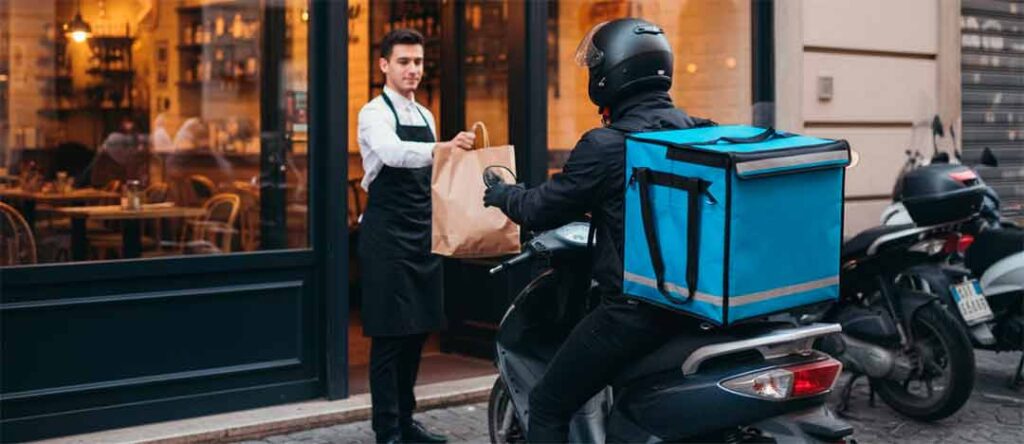 Mochila reparto alimentos delivery