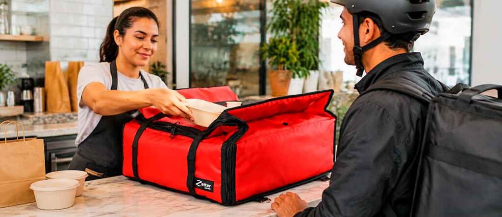 mochila termica abatible reparto de alimentos