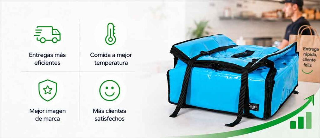 Bolsa abatible para reparto de comida