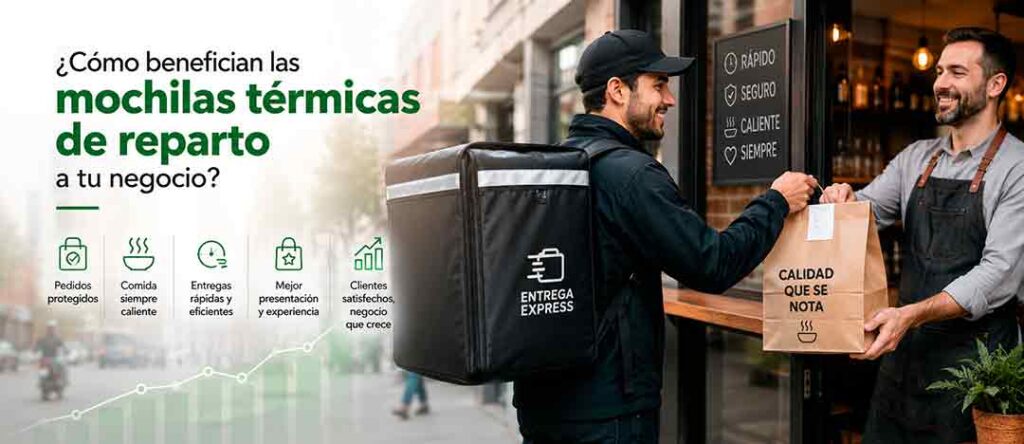 Mochila para reparto de comida